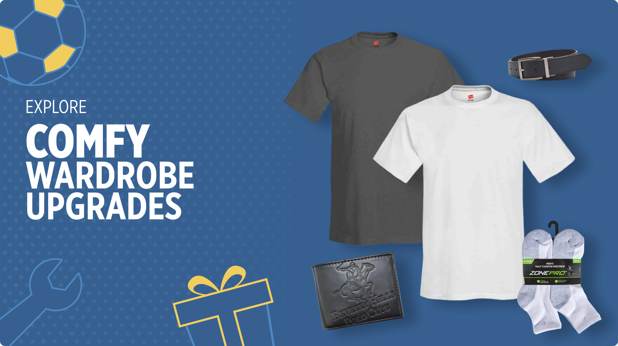 Explore Your New Favorite Fit — t-shirts, socks, and clothing accessories