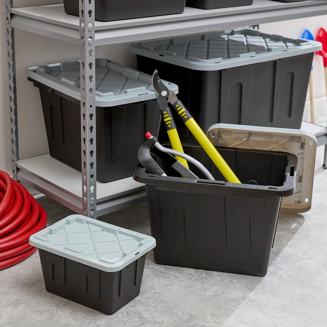 Storage bins and tools — home organization and utility storage products