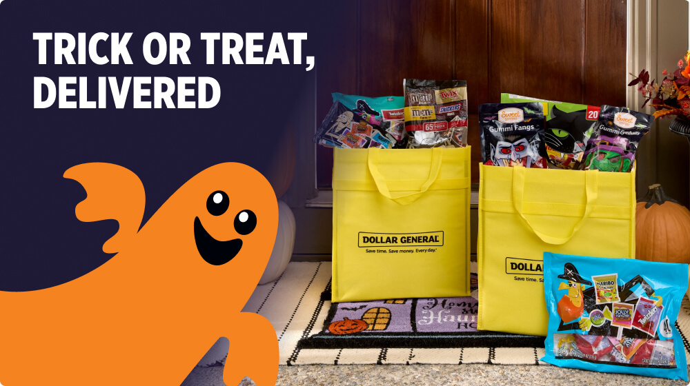 Trick or Treat, Delivered — Halloween candy and treats delivered with Dollar General bags