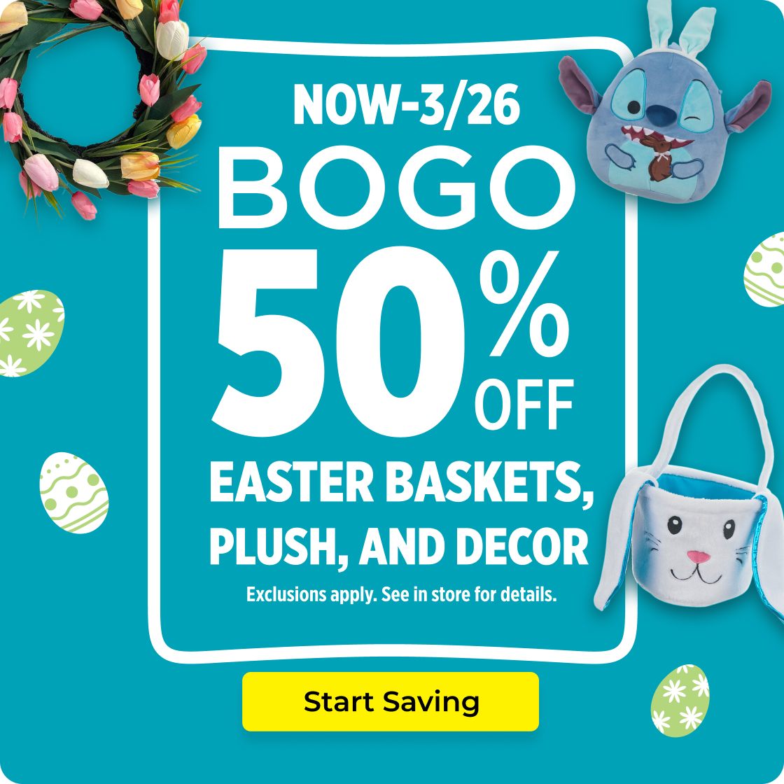 BOGO 50% OFF Easter, Now - 3/19