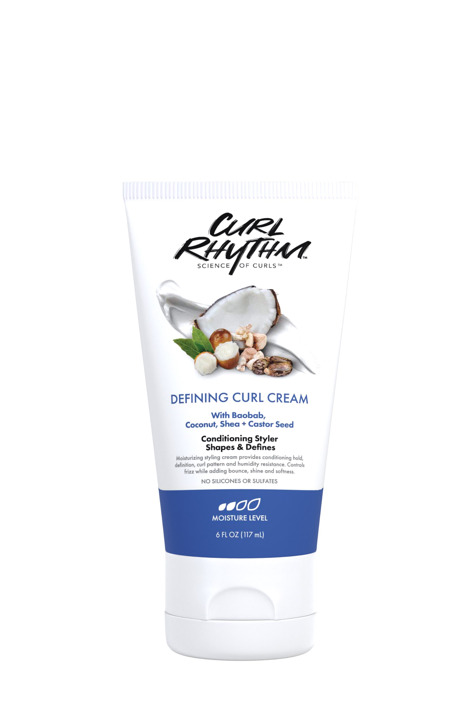 Curl Rhythm Science of Curls — Defining Curl Cream with shea butter, coconut oil and flaxseed 4 fl oz.
