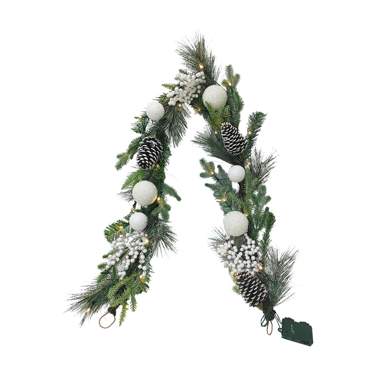 Christmas Battery-Operated Light-Up Garland