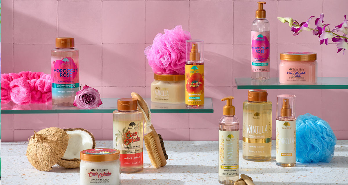 Tree Hut bath & body products in a variety of iconic scents at pOpshelf.