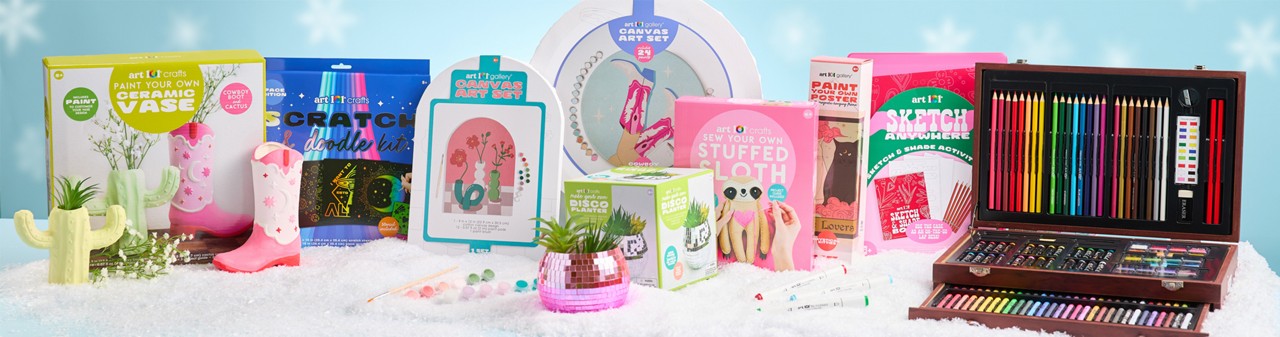 Gifts for the artist & crafter from pOpshelf: canvas art sets, artists' set, markers, paint sets & more.