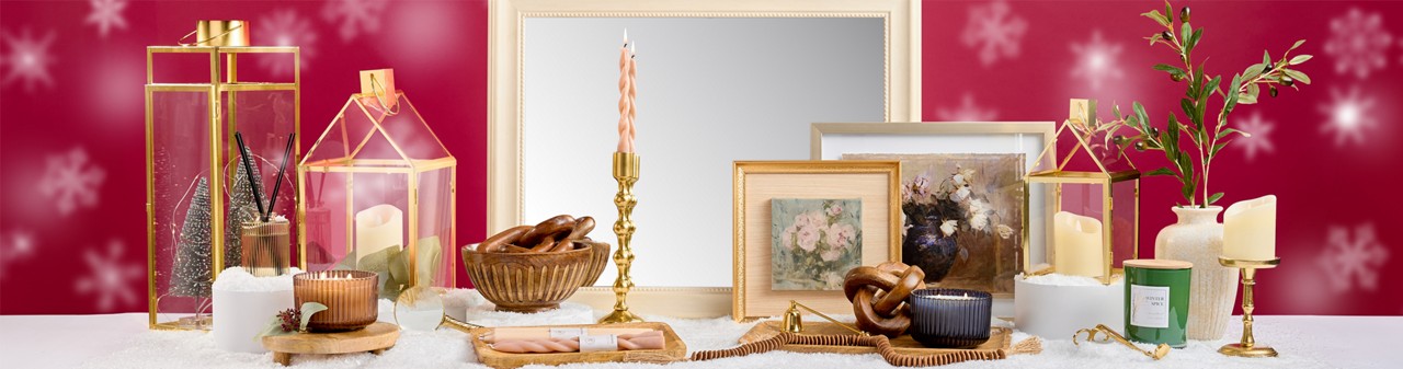 Gift ideas for the decorator from pOpshelf: wall art, candleholders, candles, lanterns, tabletop decor & more.