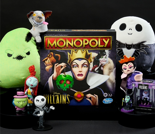 Disney villains toys: Monopoly, Squishmallows, Creepy Cuffs & more.