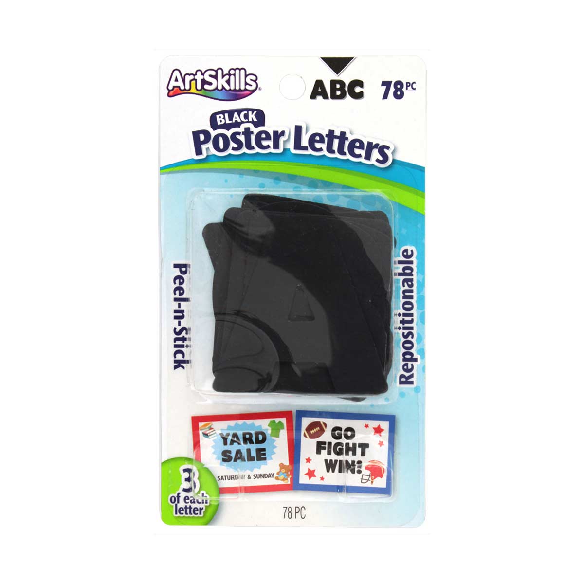 ArtSkills 2 5 Uppercase Black Paper Poster Letters A Z 78 Pieces