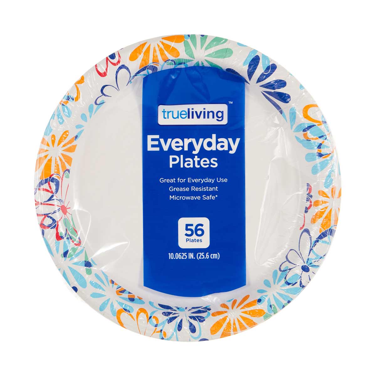 True Living Everyday Paper Plates, 10 in, 56 plates