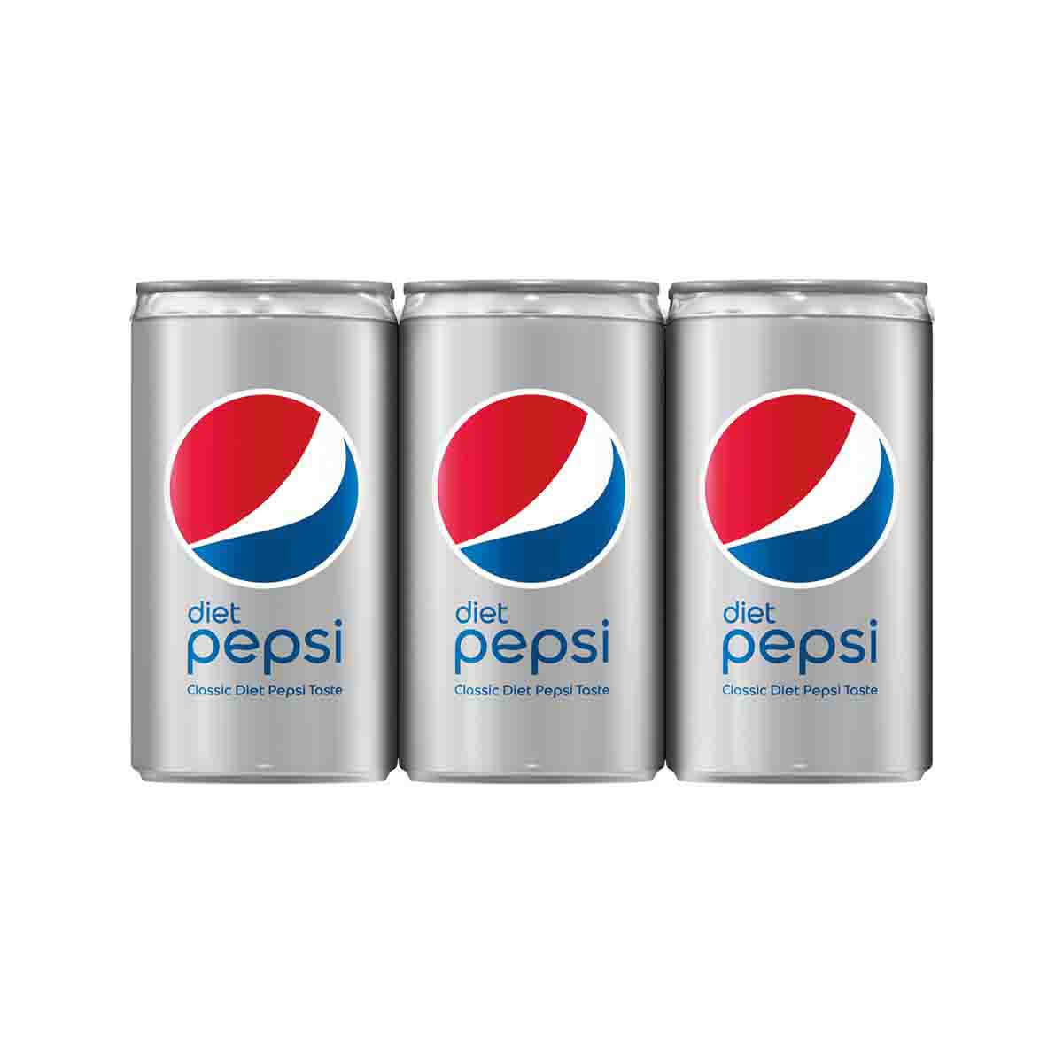 Diet Pepsi Cola Soda, 7.5 oz. Mini Cans, 6 Pack