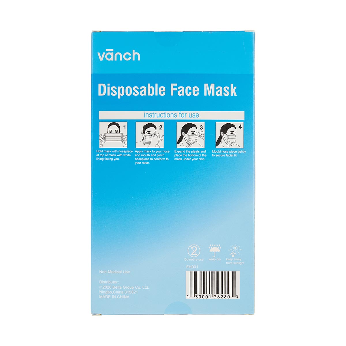 vanch disposable face mask