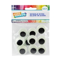 Make Shoppe Wiggle Eyes Self-Adhesive, Glow In Dark,