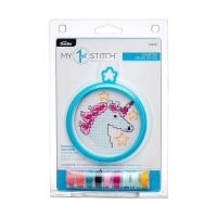 Bucilla My 1st Stitch Counted Cross Stitch Kit, Mystical Unicorn, 3 in.