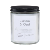 Cassia &amp; Oud Candle, 6.5oz.