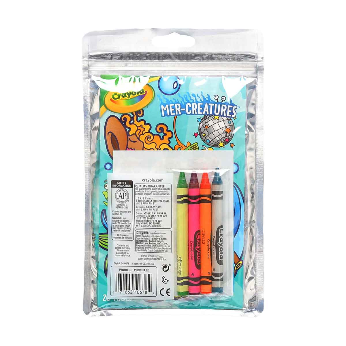Crayola Coloring Pack with Mercreatures, 20 Mini Coloring Pages