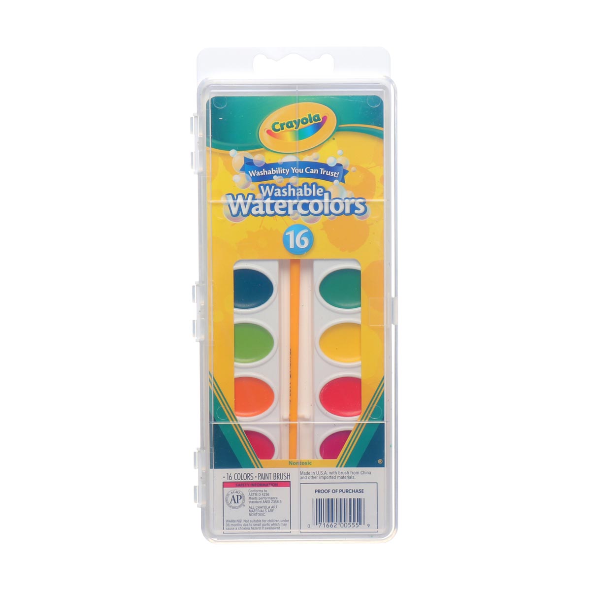 Crayola Washable Watercolor Paint Set 16 Count