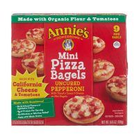 Annie's Uncured Pepperoni Mini Frozen Pizza Bagels, 9 Count