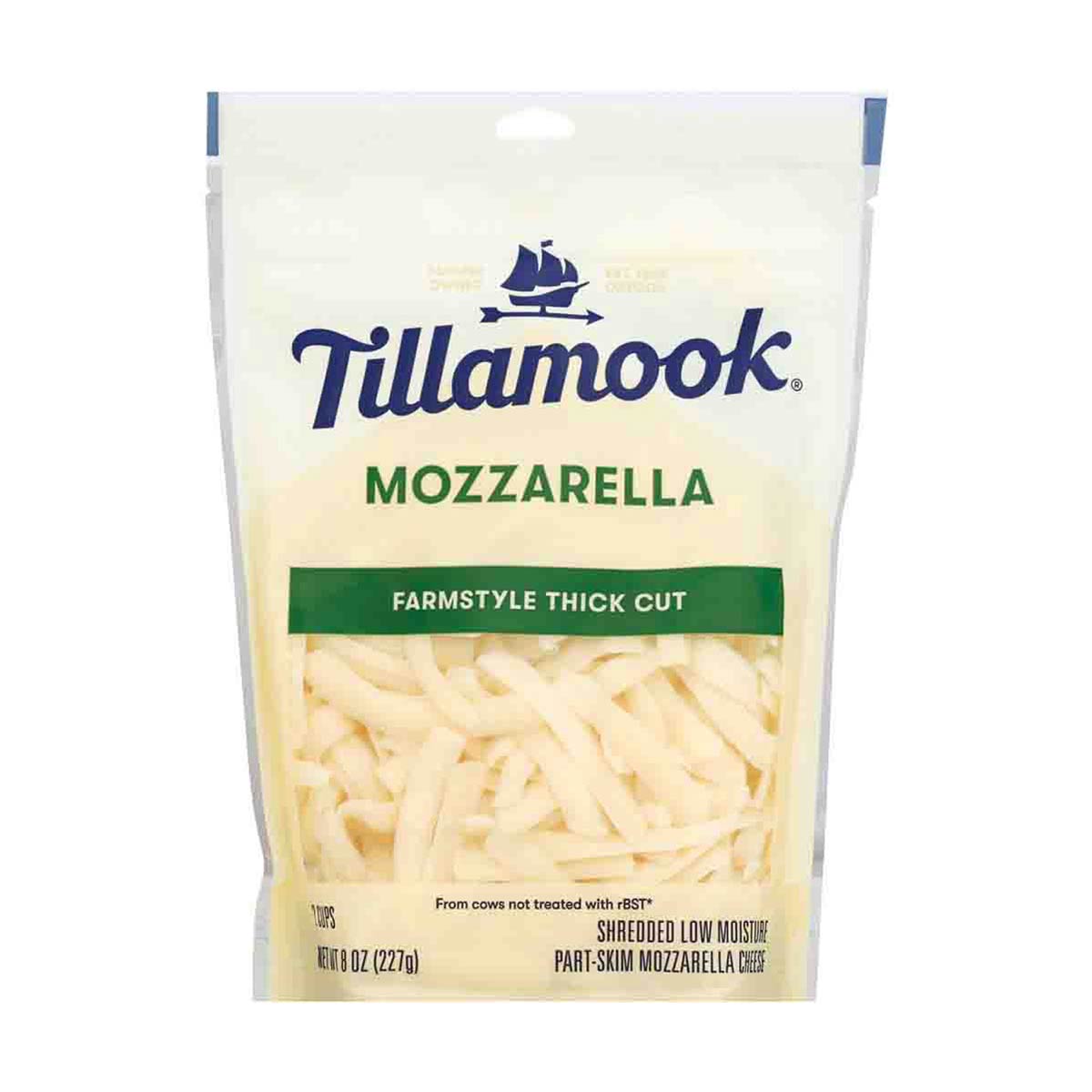 Tillamook Farmstyle Thick Cut Mozzarella Shredded Cheese, 8 Oz.