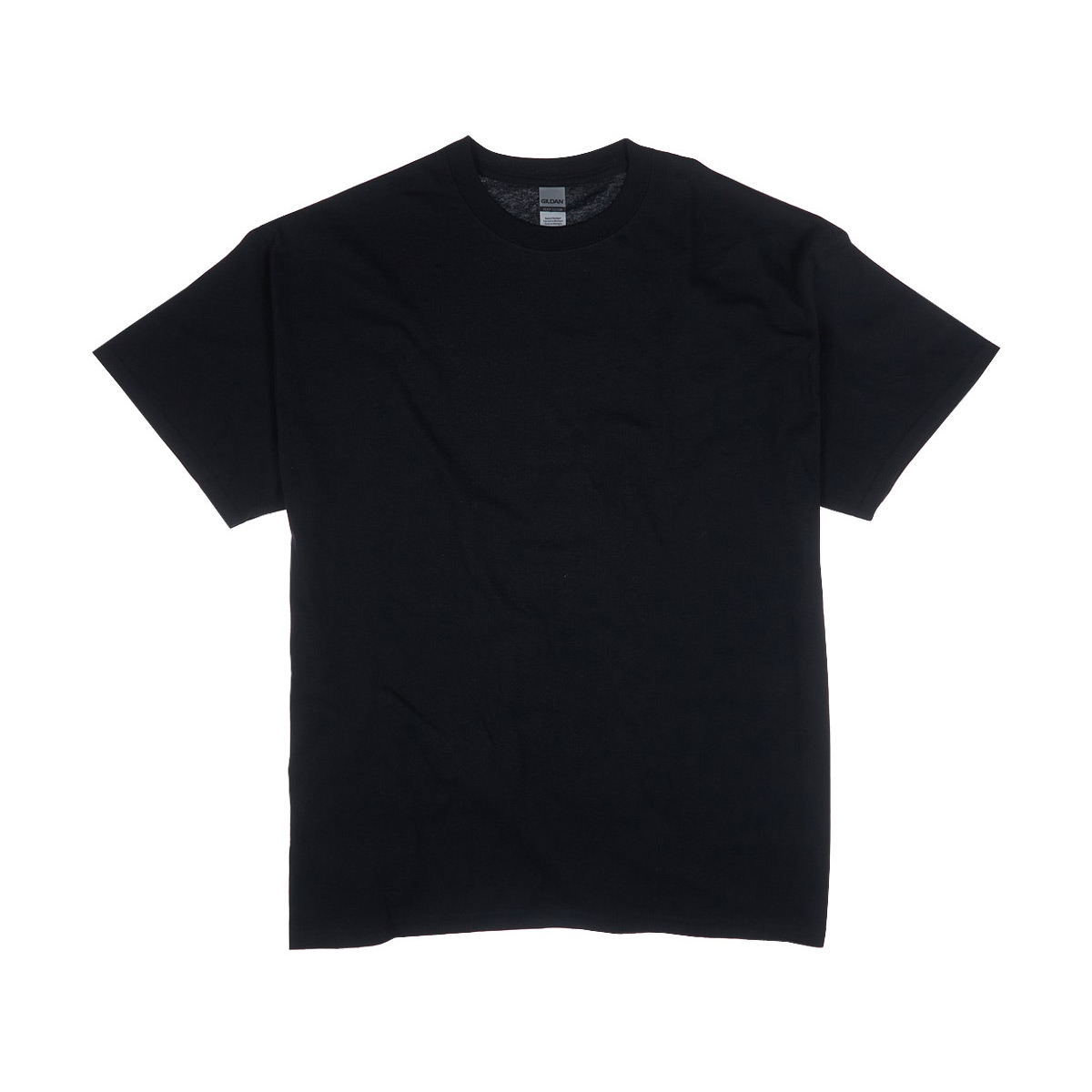 Gildan Solid Black Cotton T-Shirt, Extra Large