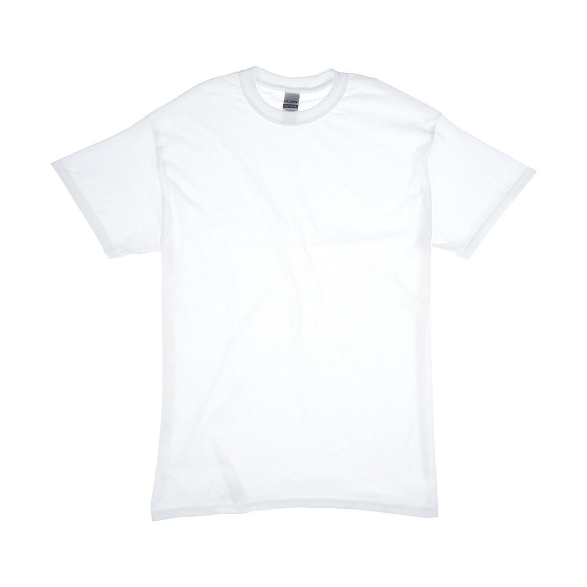 Gildan Solid White Cotton T-Shirt, Medium