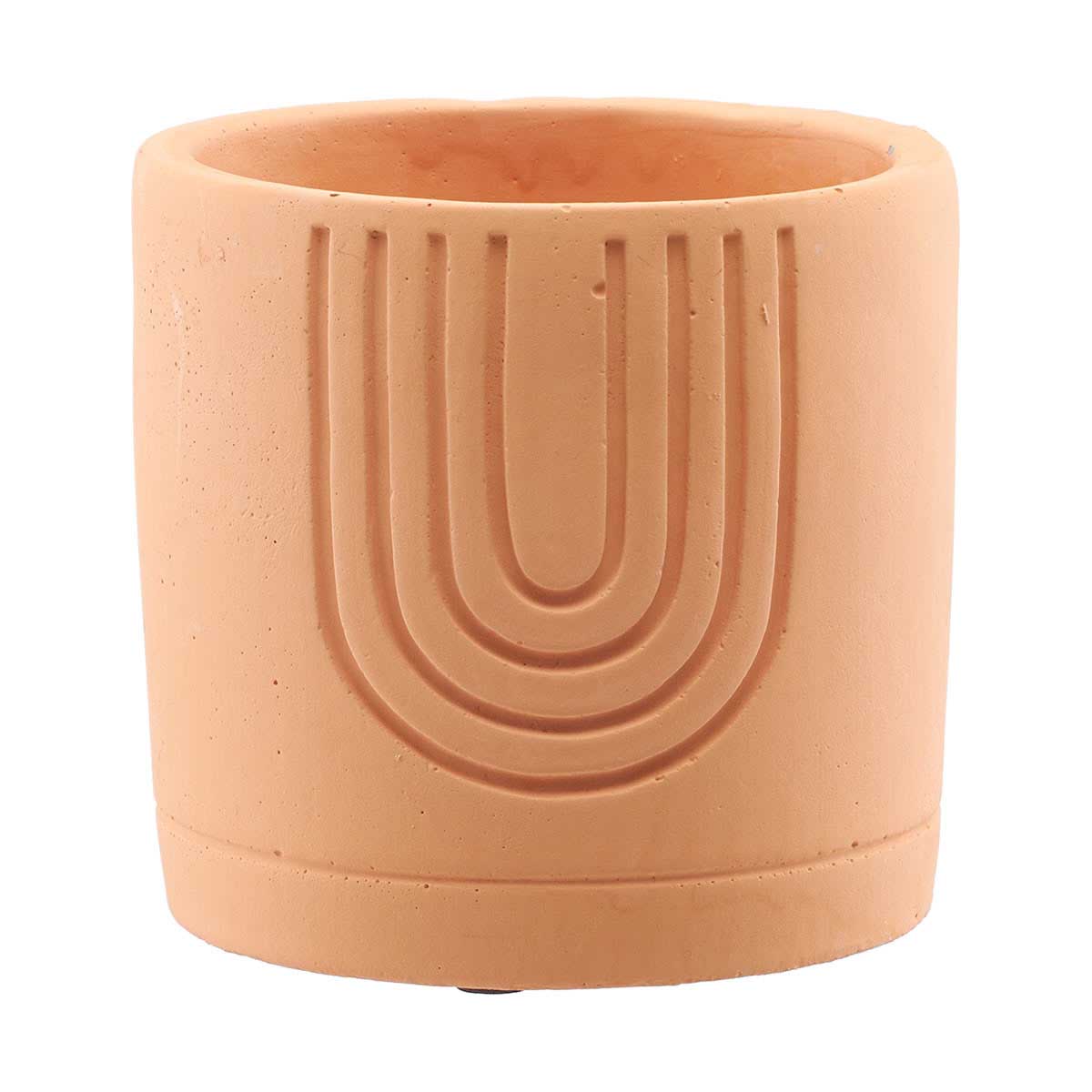 Orange Mid-Century Stoneware Planter, Small