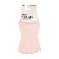 Toeless Non-Slip Grippers Yoga Socks, Pink