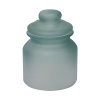Decorative Ombre Glass Canister, Green