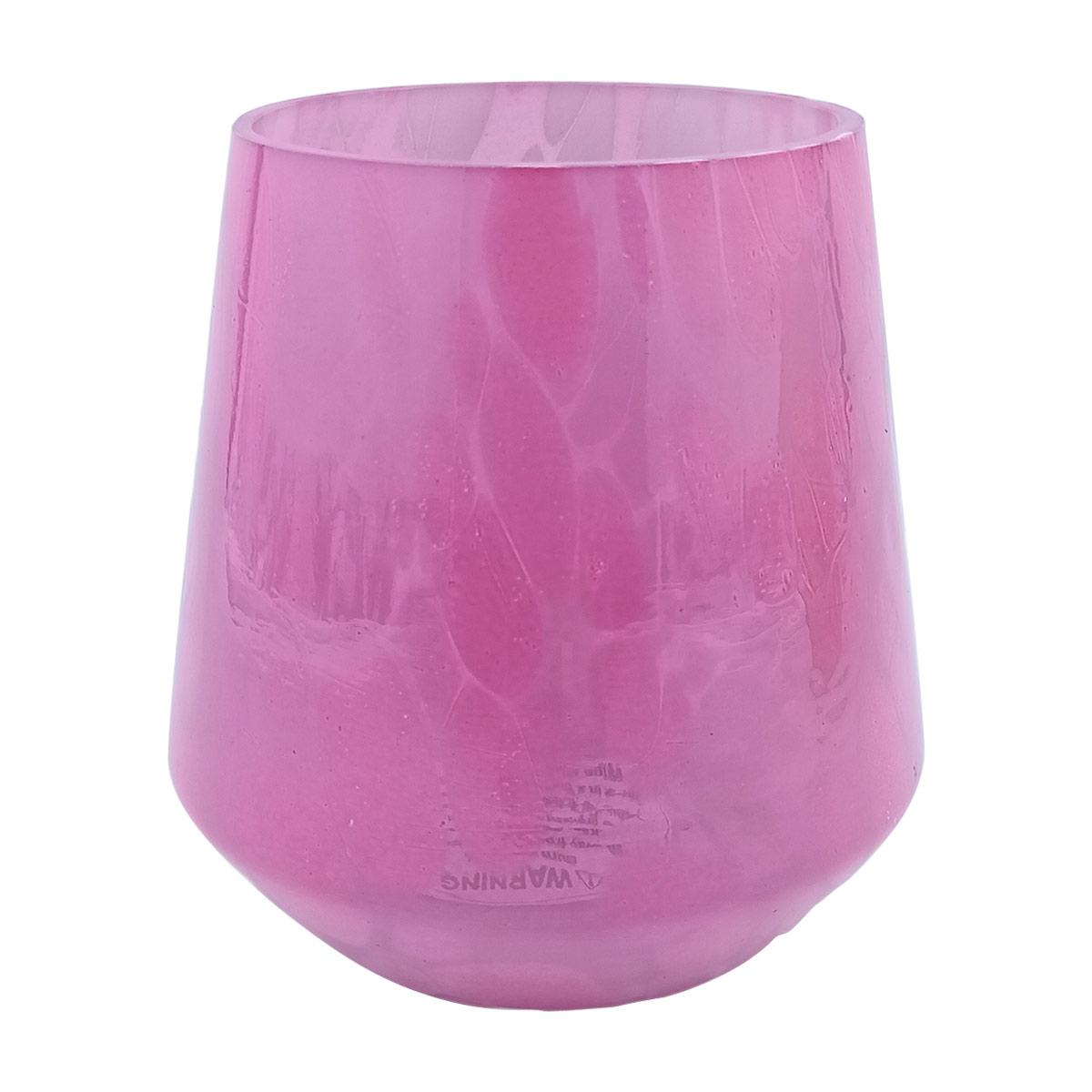 Spotted Glass Candle Holder, Magenta