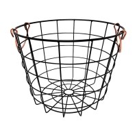 Round Metal Storage Basket, Small