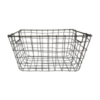 Rectangular Metal Storage Basket, Large