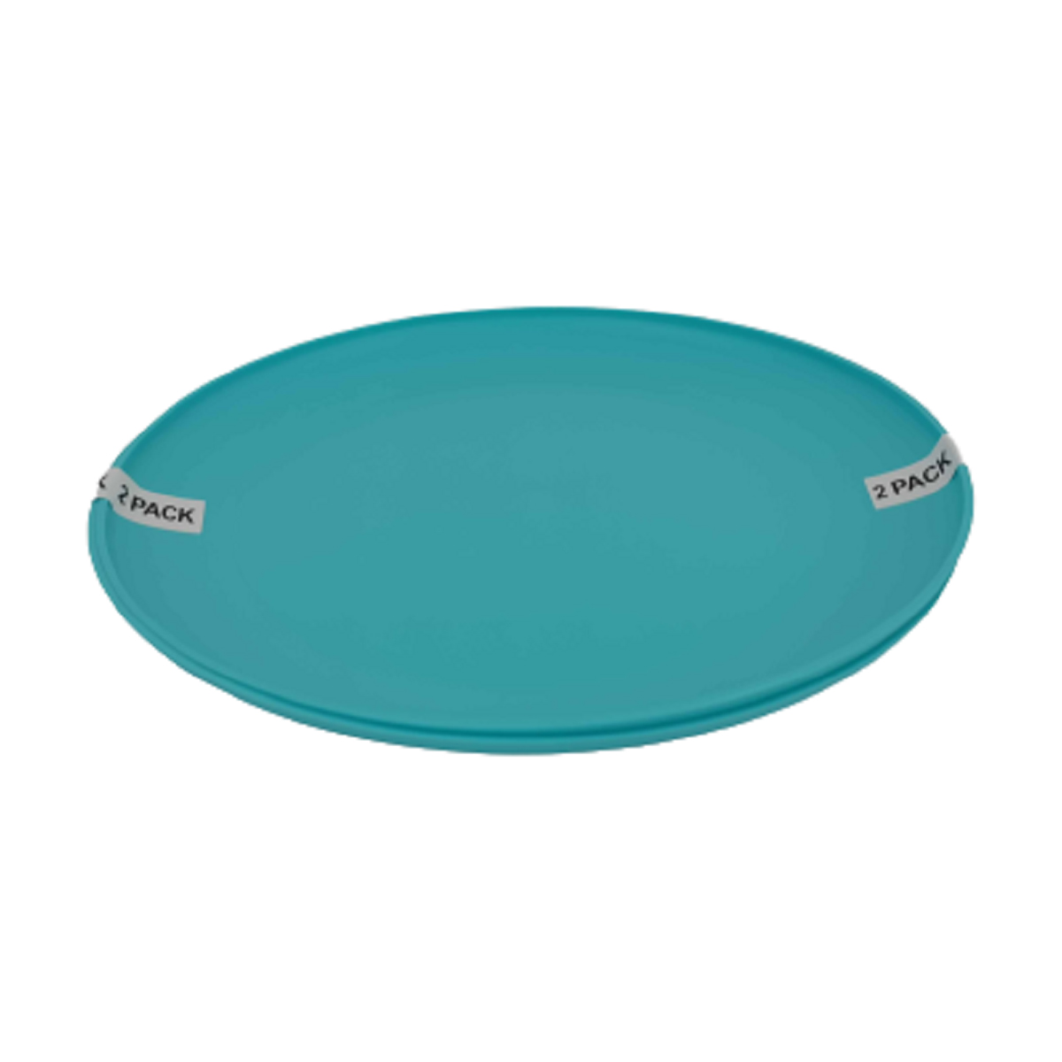 Plastic Dinner Plate, Turquoise, 2 Pack