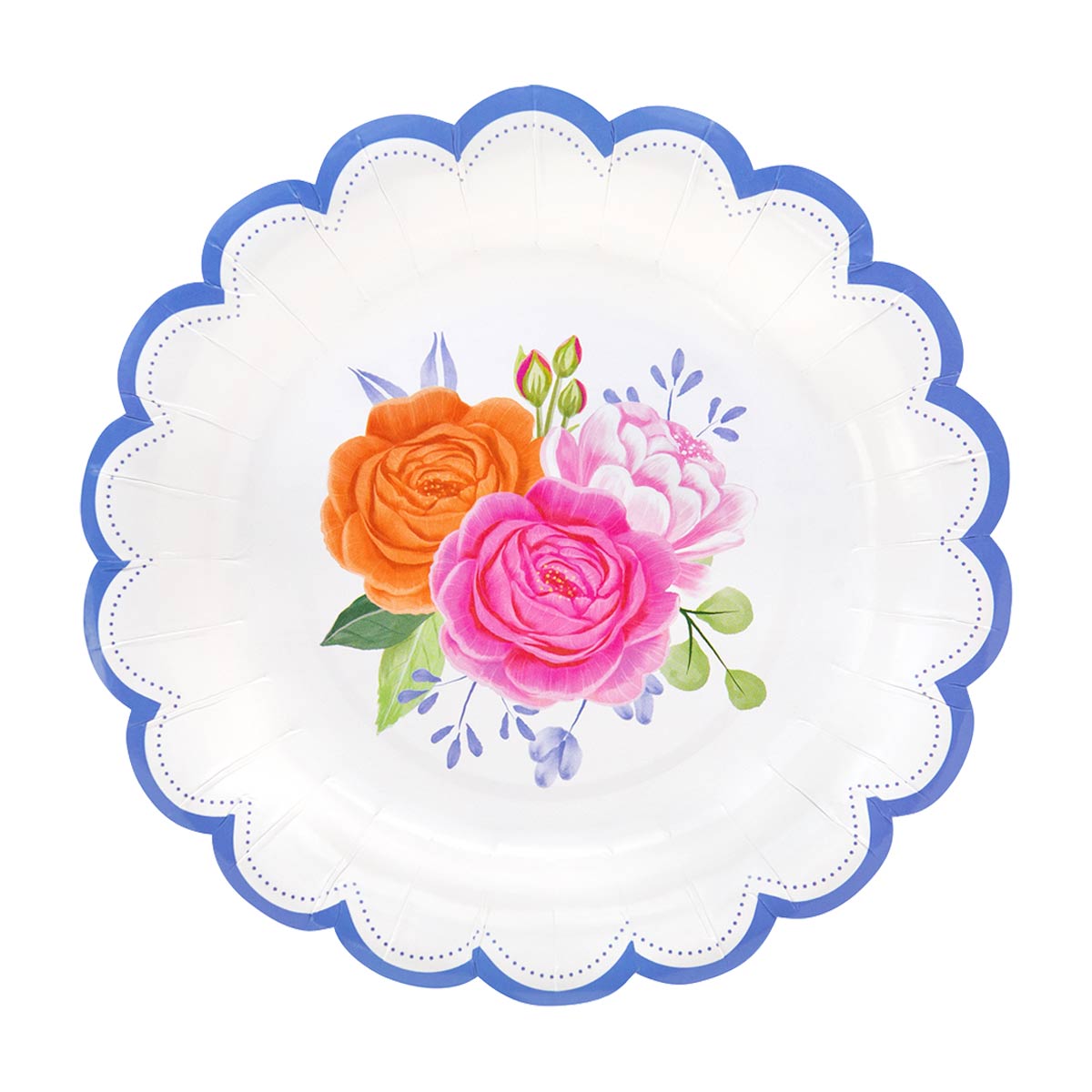 Ryder & Co Summer Paper Plate, Scalloped, 7 in