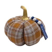 Harvest Plaid Pumpkin, Medium