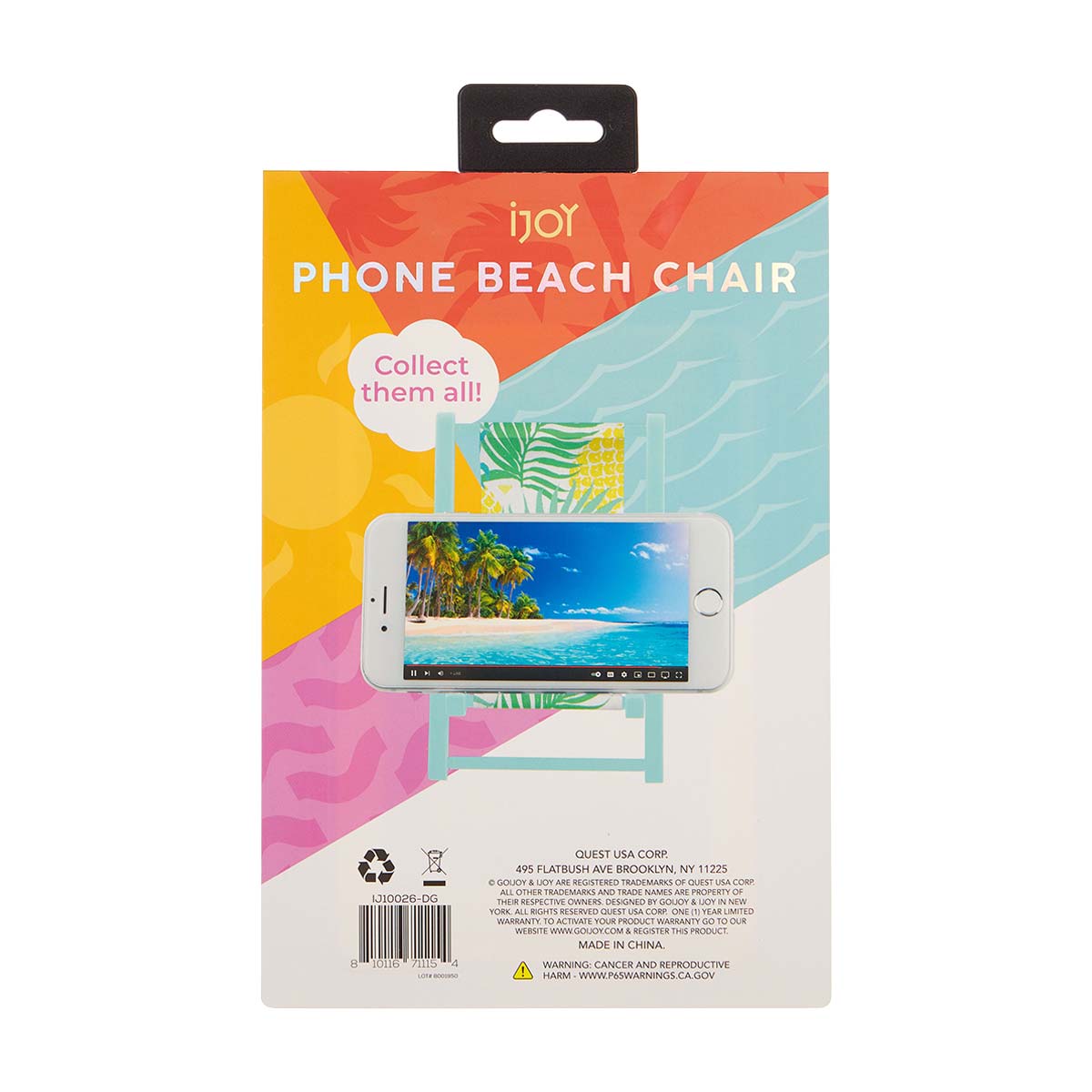 iJoy Beach Chair Phone Stand, Assorted