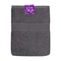 Cotton Bath Towel, Gray, 30 in x 52