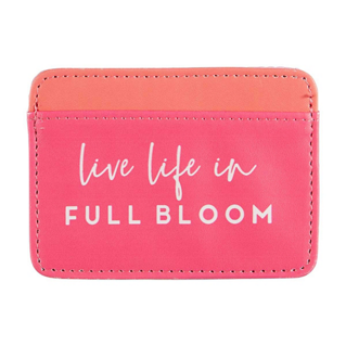 Leather Color Block Design Credit Card Case