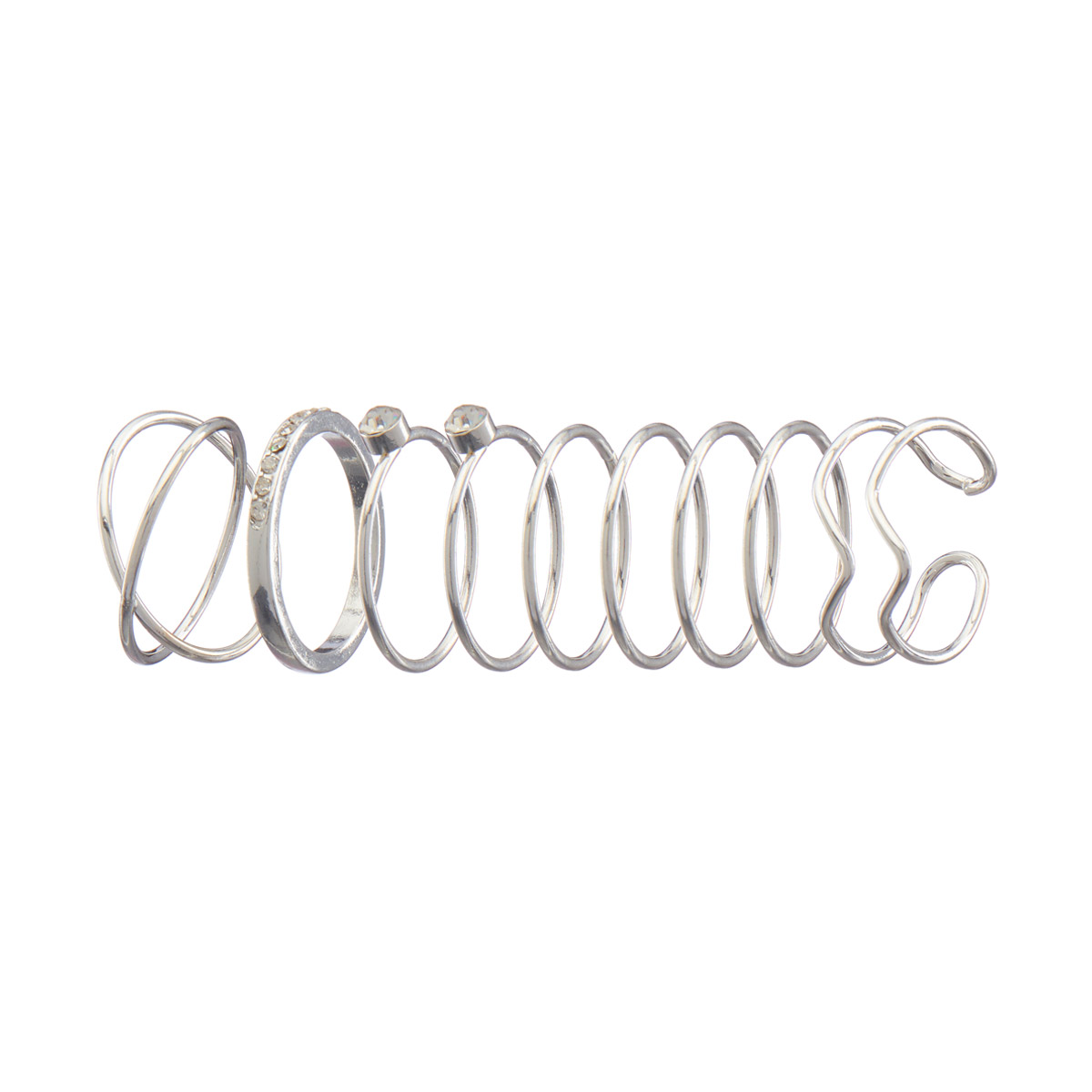 Silver-tone Rings, 9 Pack