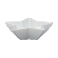White Patriotic Star Shaped Ceramic Bowl
