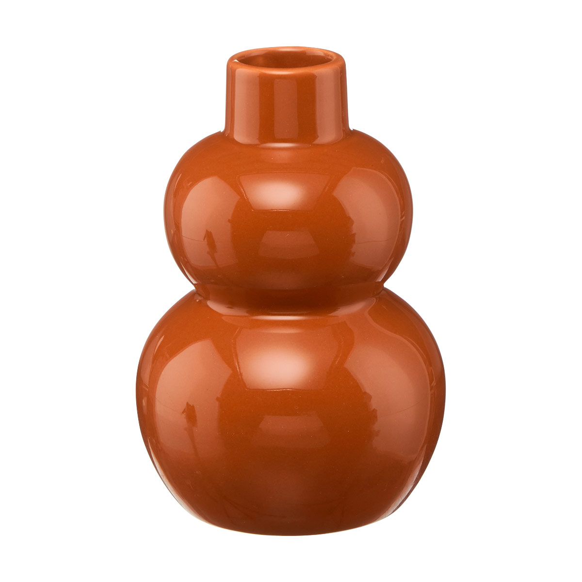 Rust Curvy Glazed Ceramic Vase