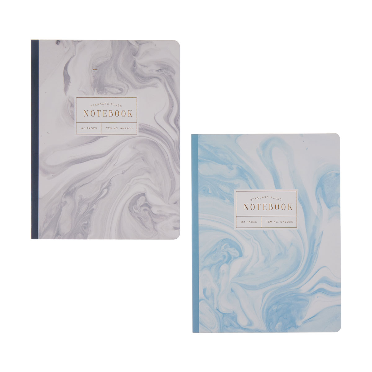 Marble Patterned Standard Ruled Notebook Set 2 Count