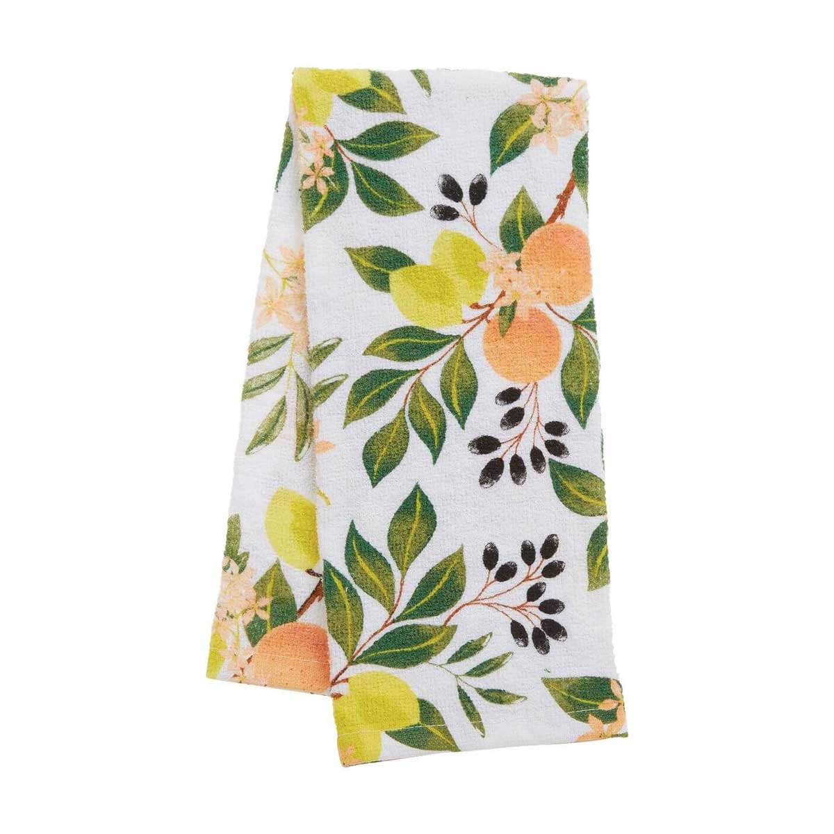 Floral Lemon Printed Kitchen Towel Pack Of 2   03109371 1 