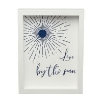 'Live By The Sun' Wooden Printed Framed Décor