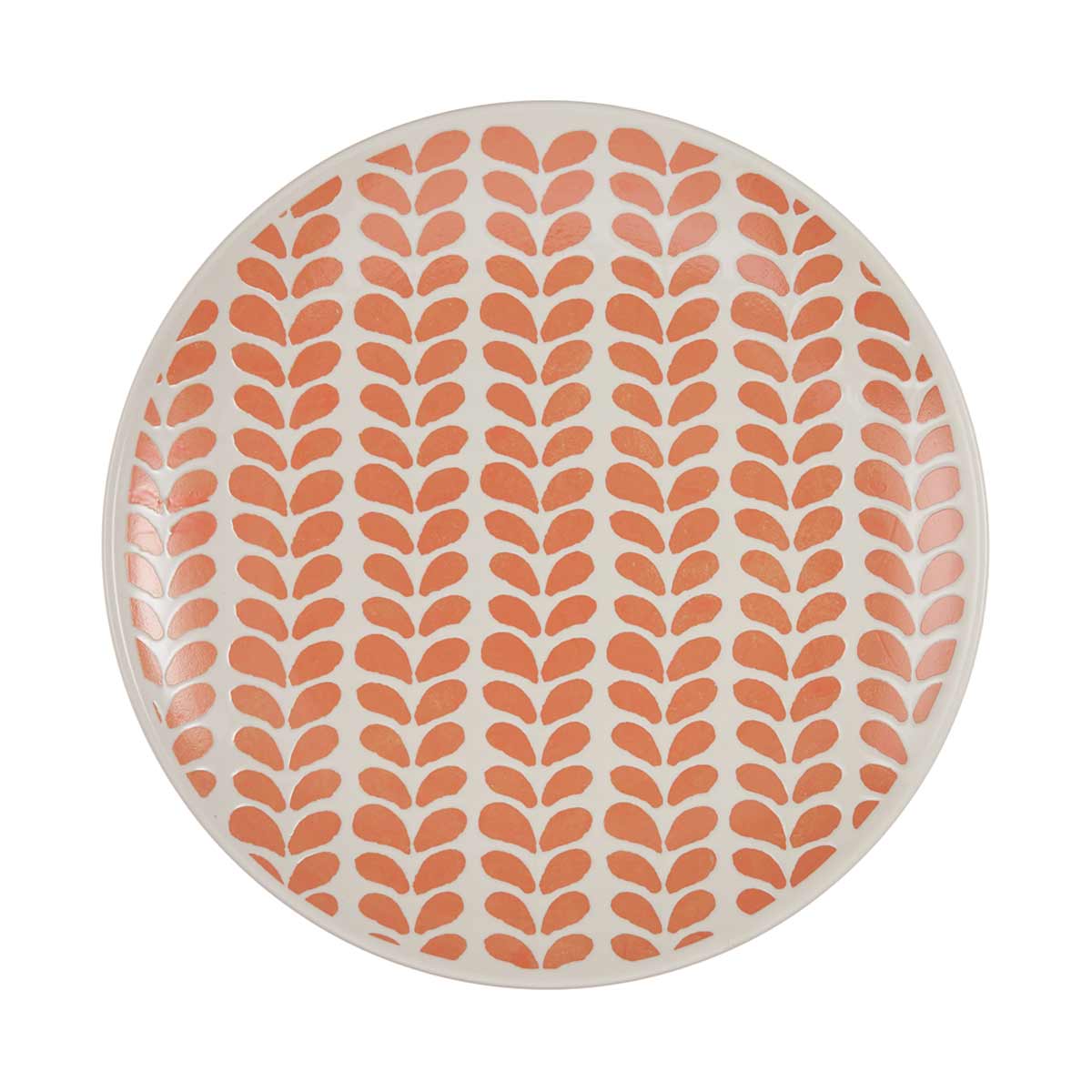 Peachy Printed Ceramic Dinner Plate