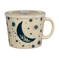 Moon & Stars Printed Ceramic Soup Mug