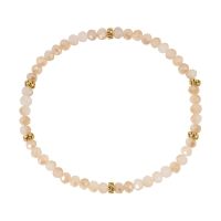 Sand-Colored Crystal Bracelet, 4 mm
