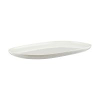 Soft Rectangular White Porcelain Serving Tray