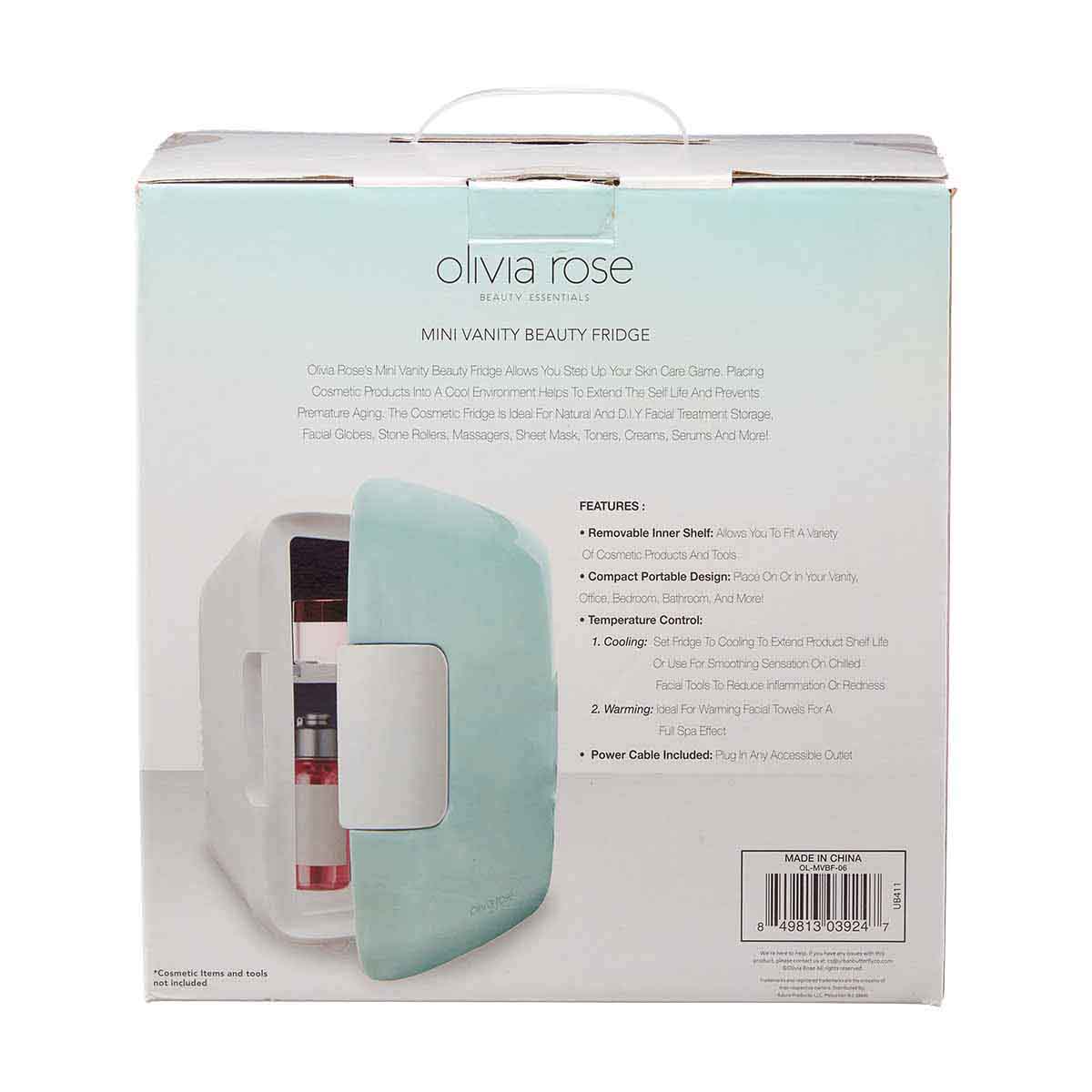 Olivia Rose Mini Vanity Beauty Fridge, 4 Liter