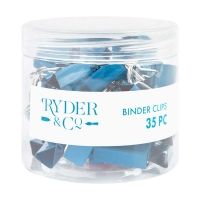 Ryder & Co. Blue Binder Clips, 35 Pieces