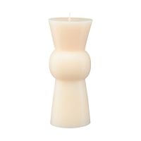 Abstract Sculpted Candle, White