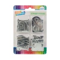 Make Shoppe Silver Foil Alphabet Stickers, 40 Count