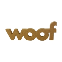 Make Shoppe &#x27;Woof&#x27; Wooden Letters Sign, Natural